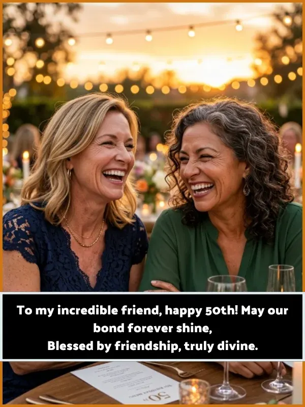 50th Birthday Wishes for a Friend