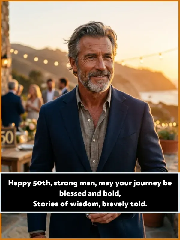 50th Birthday Wishes for a Man