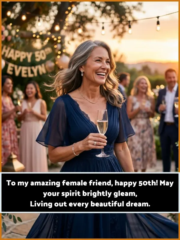50th Birthday Wishes for Female Friend