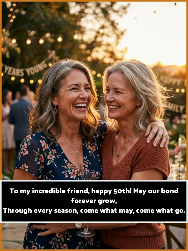 50th Birthday Wishes to a Friend