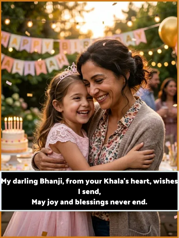 Birthday Wishes for Bhanji from Khala