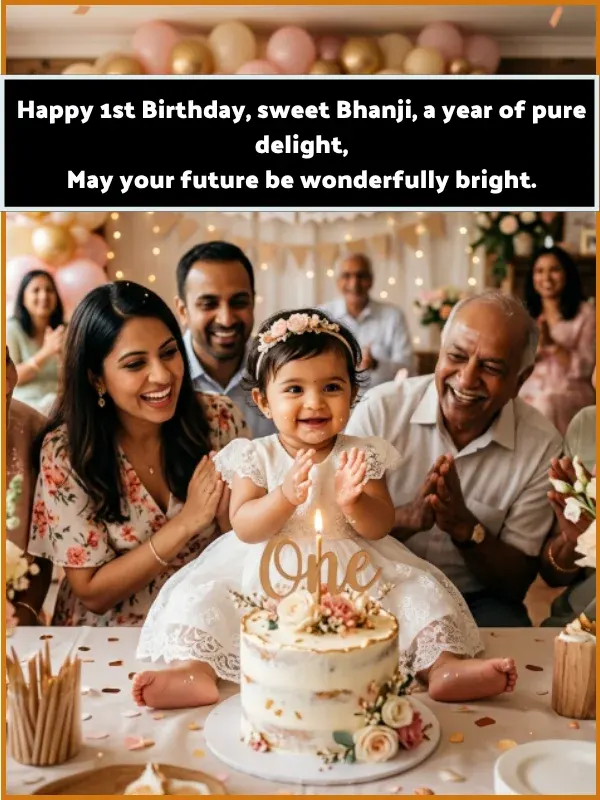 First Birthday Wishes for Bhanji