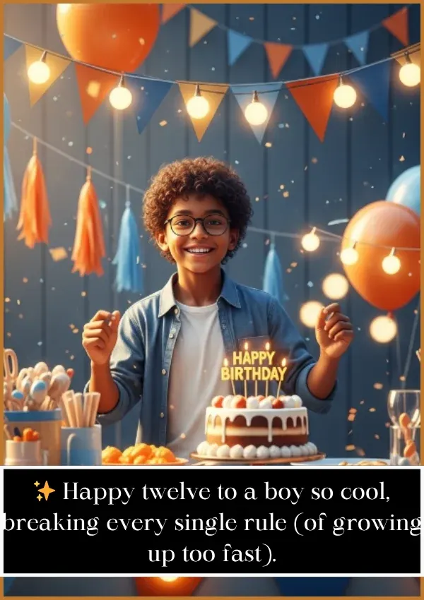 Happy 12th Birthday Wishes for Boy