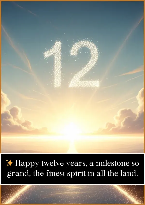 Happy 12th Birthday Wishes