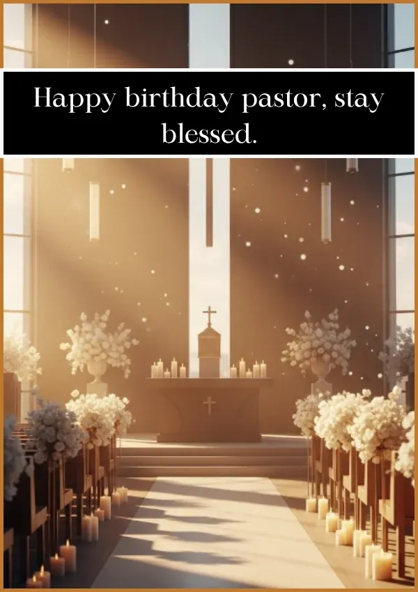 Short Birthday Message for Pastor