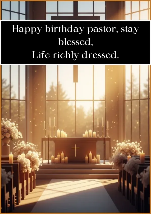Touching Birthday Wishes for a Pastor in English