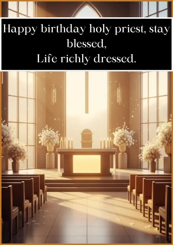 Touching Birthday Wishes for Catholic Priest